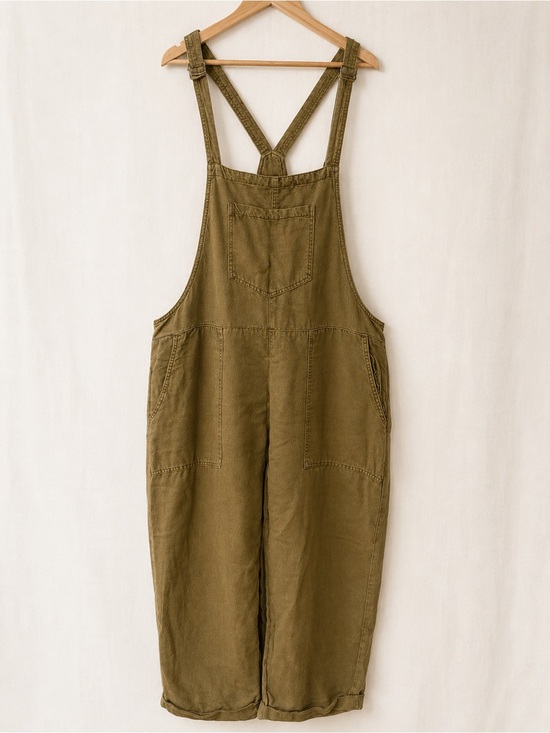 aerie Pants - Aerie Women’s Slouchy Earthy Green Utility Overalls – XL